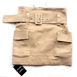 Storets Cora cargo mini skirt Beige Belted Skirt